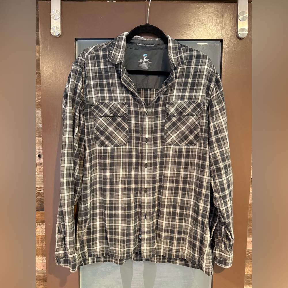 Kuhl Black and White Plaid Men's Shirt